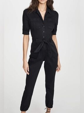 Paige Mayslie Jumpsuit in Washed Black, size 4